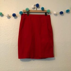 Ann Taylor Red Pencil Skirt
